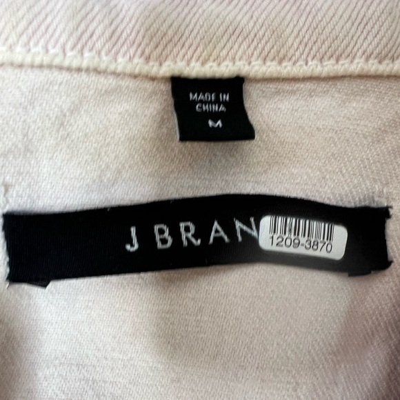 J Brand Cyra Cropped Denim Jean Jacket Womens Medium Raw Hem Faded Pink. 432 - Picture 3 of 5